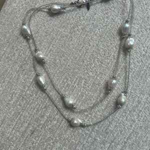 Roni Blanshay Silver Pearl Necklace